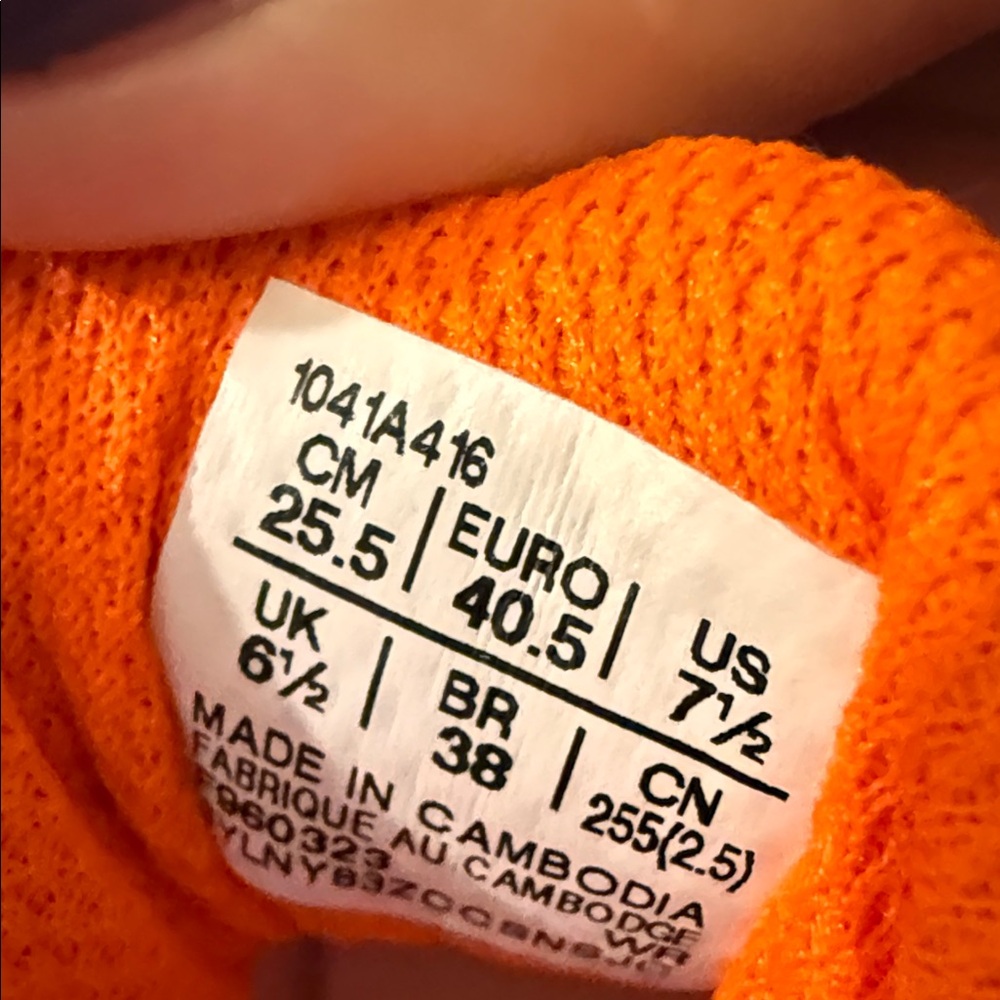 Asics Orange Athletic Shoes